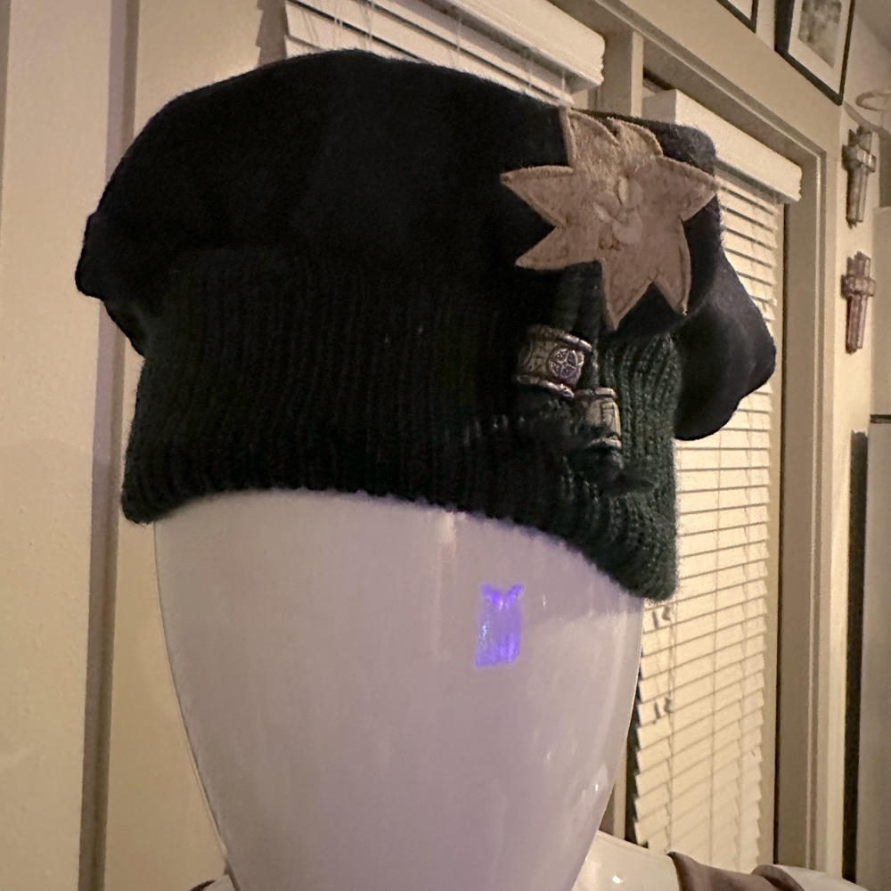 Kids Hat from Scotland so cute with Blue Coat.